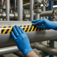 Load image into Gallery viewer, Applying hazardous pipe marker
