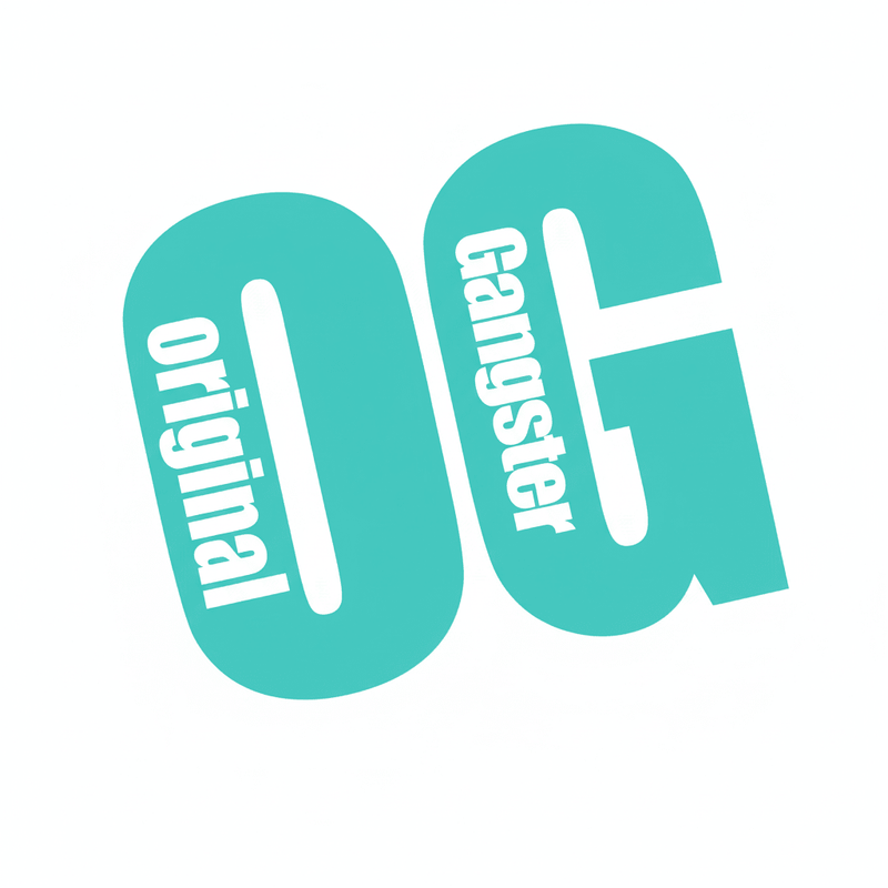 Aqua OG Original Gangster vinyl sticker