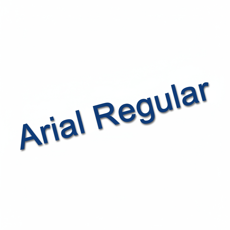 Arial Regular – Blue