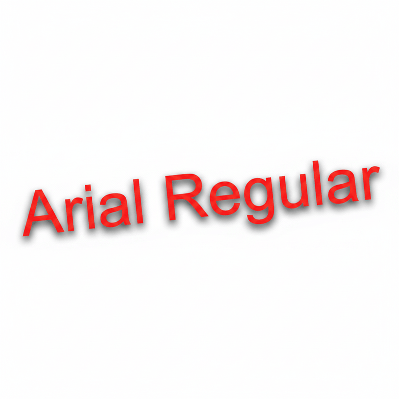 Arial Regular – Red