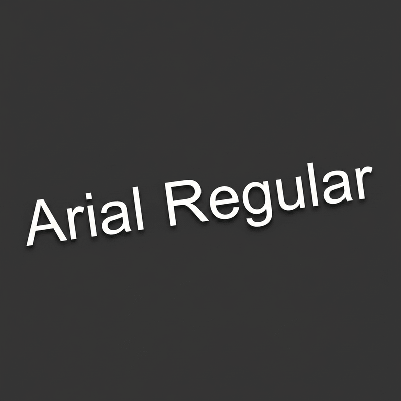Arial Regular – White
