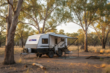 Load image into Gallery viewer, Australia sticker on caravan
