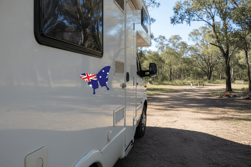 Australian Butterfly on Caravan