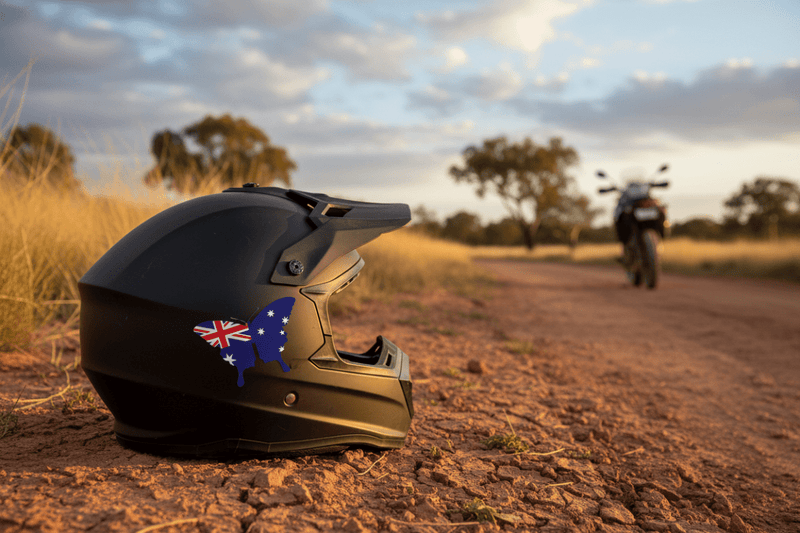 Australian Butterfly on Helmet