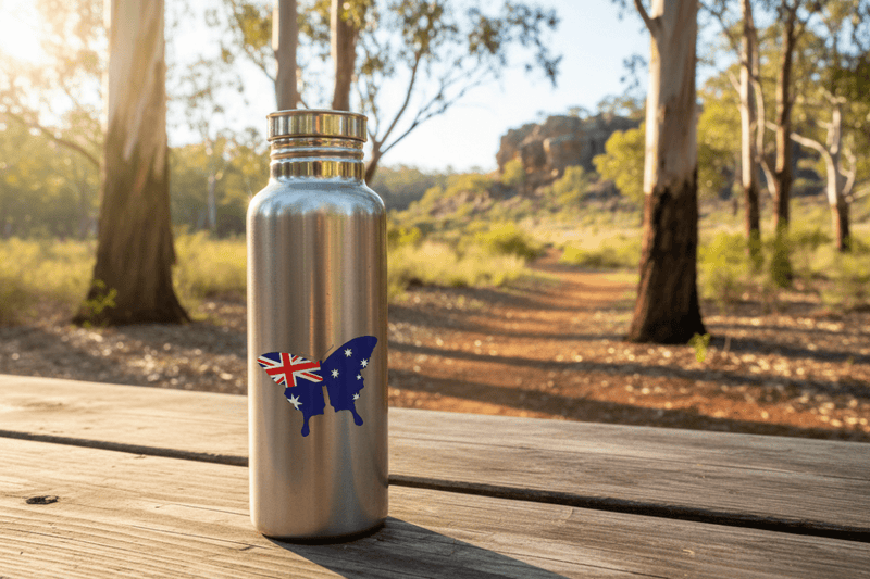 Australian Butterfly on Water Bottle