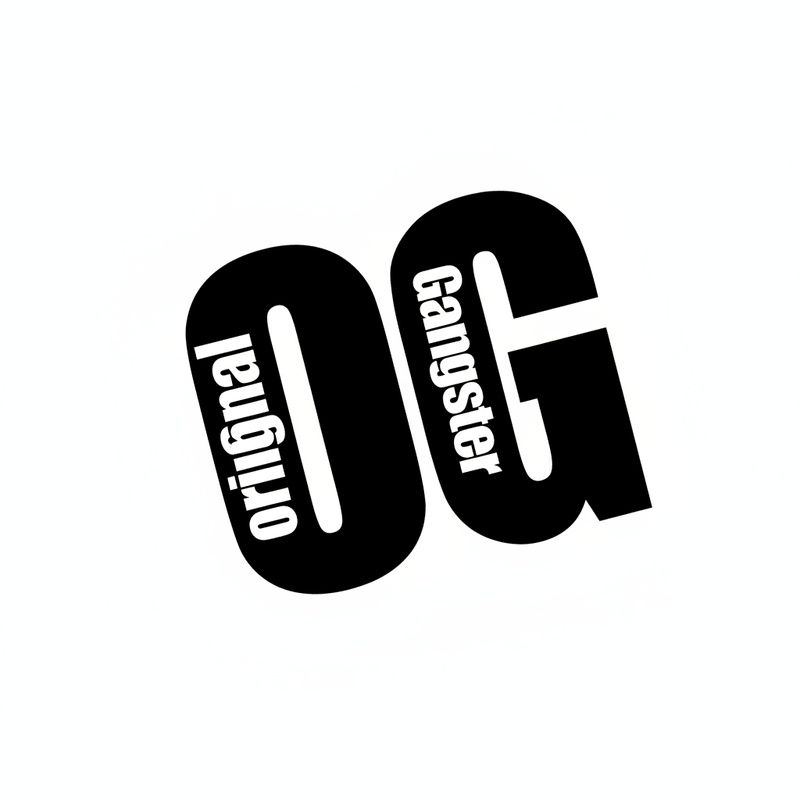 Black OG Original Gangster vinyl sticker