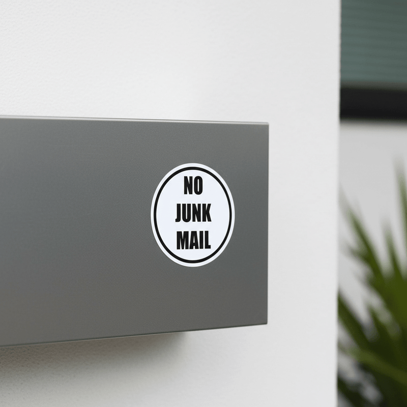 Black round on charcoal letterbox