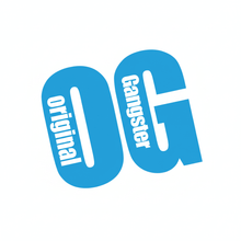 Load image into Gallery viewer, Blue OG Original Gangster vinyl sticker
