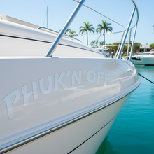 Load image into Gallery viewer, Boat Hull Marina phuk n off decal
