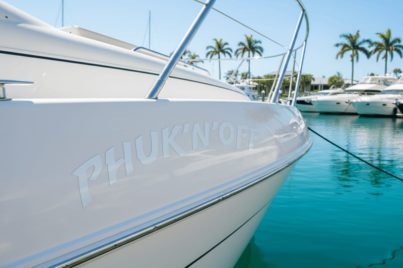 Boat Hull Marina phuk n off decal
