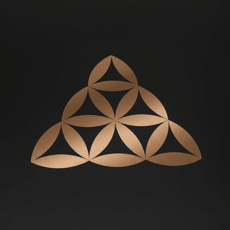 Alien Sacred Geometry Sticker Bronze