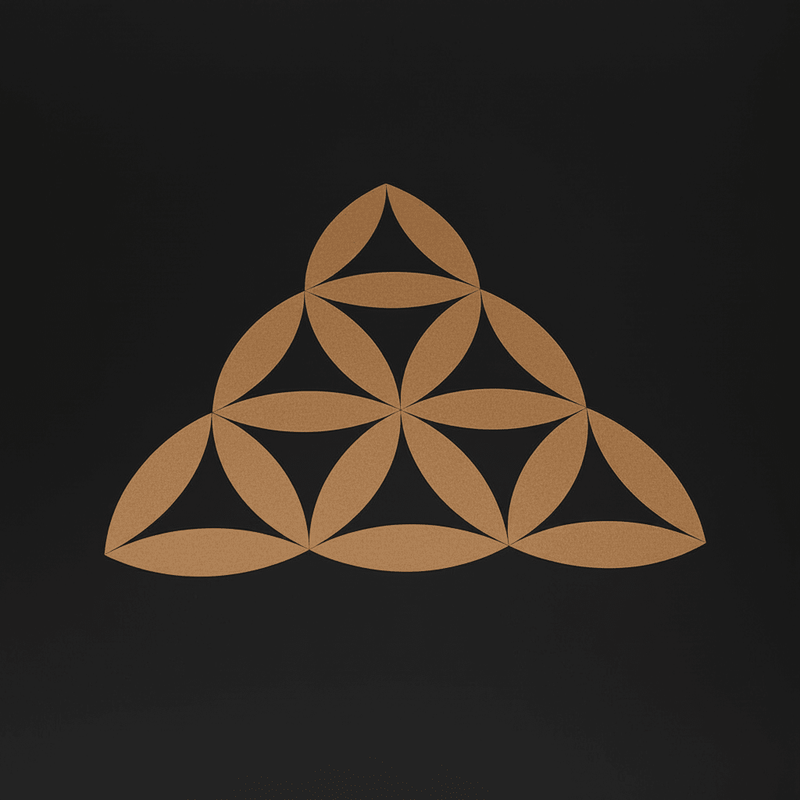 Brown Alien Sacred Geometry Sticker