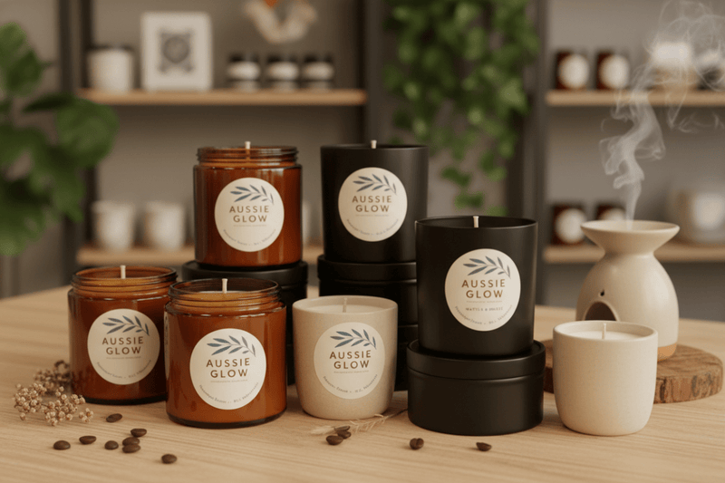Candle Branding of custom decal