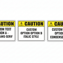 Load image into Gallery viewer, Caution Sign Font Options
