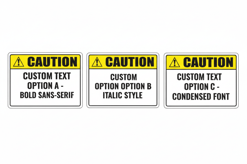 Caution Sign Font Options