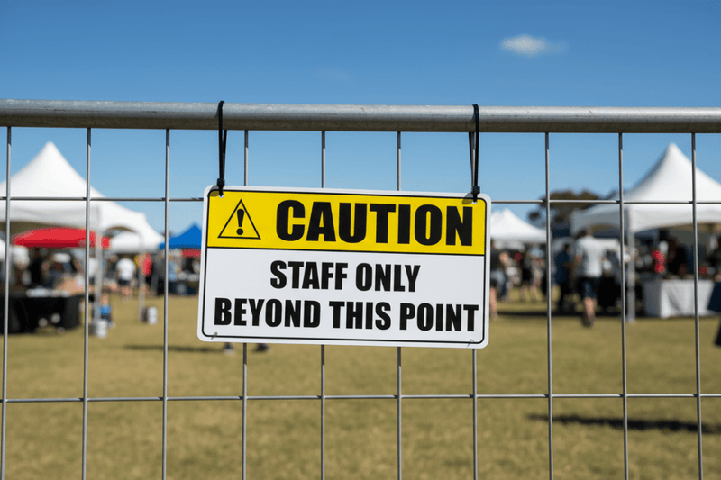 Caution Sign Outdoor Event
