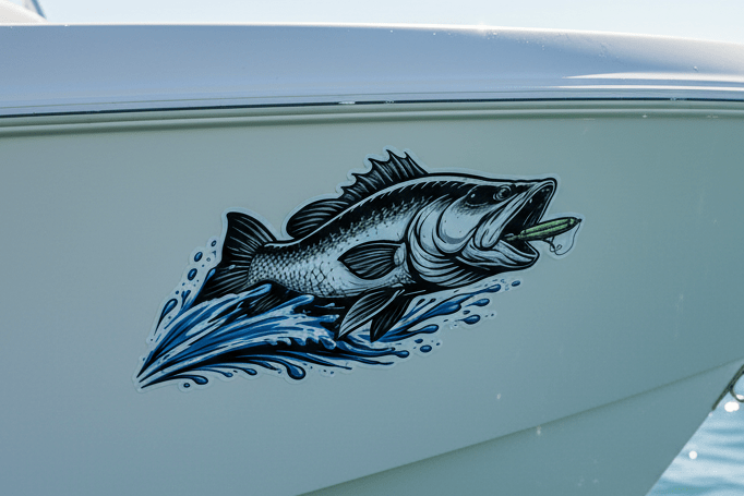 Centre Console Zoomed barramundi sticker 