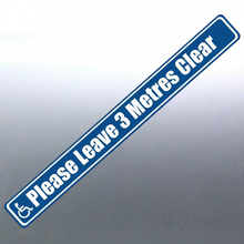 Load image into Gallery viewer, Close-up of Please Leave 3 Metres Clear text
