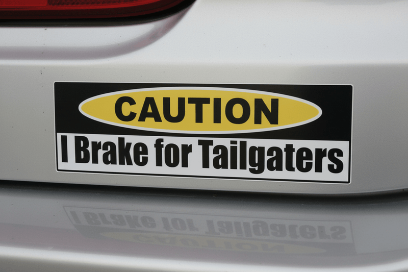 Close-up sticker on tailgate