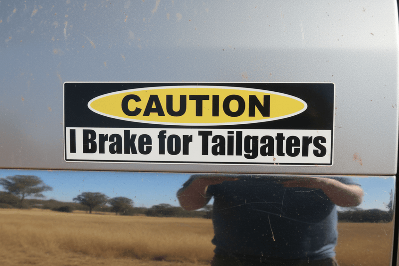 Close-up sticker on ute tailgate