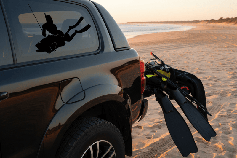 Cod Fish Sticker on Black 4x4