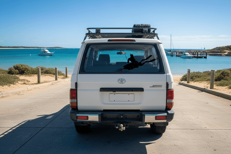 Cod Fish Sticker on LandCruiser