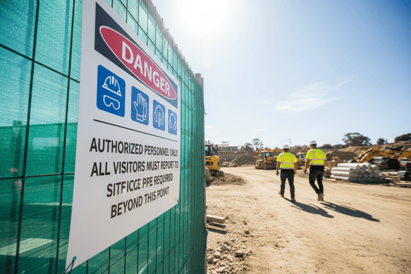 Construction Site Signs Temp Fencing