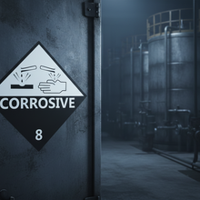 Load image into Gallery viewer, Corrosive Class 8 HAZMAT Sticker Hero Image
