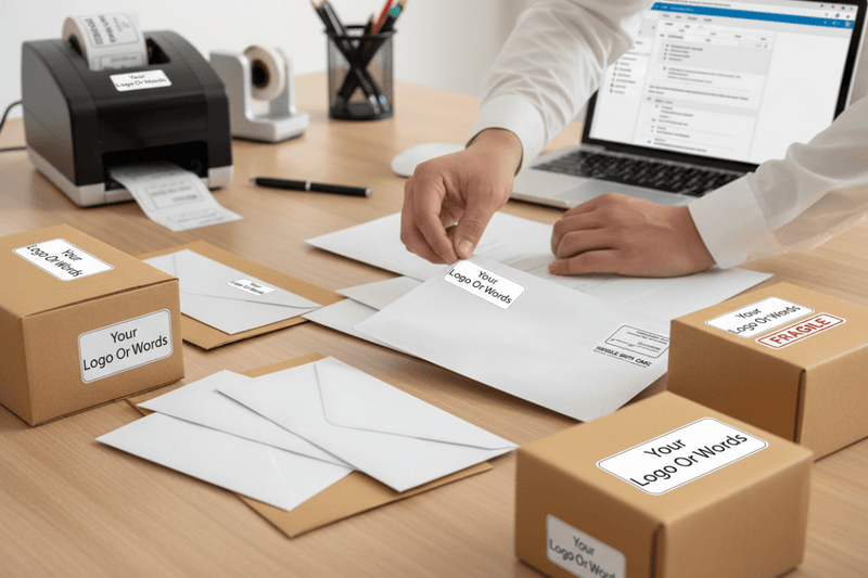 Custom business address labels