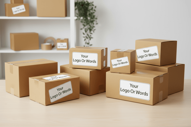 Custom business on packaging