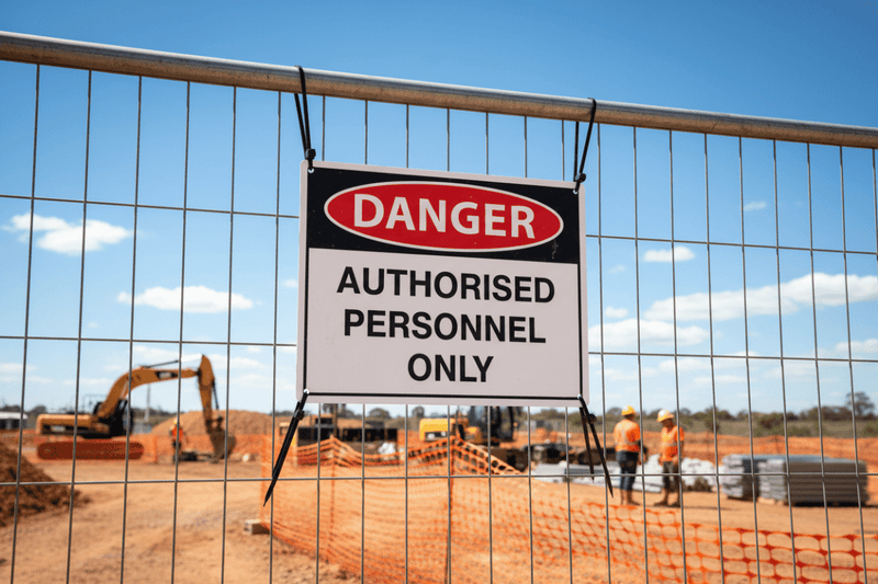 Custom Warning Signs Construction Fence