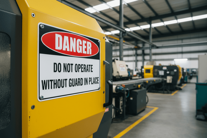 Custom Warning Signs Machine Guard
