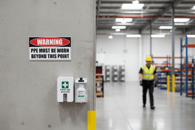 Custom Warning Signs PPE Warehouse