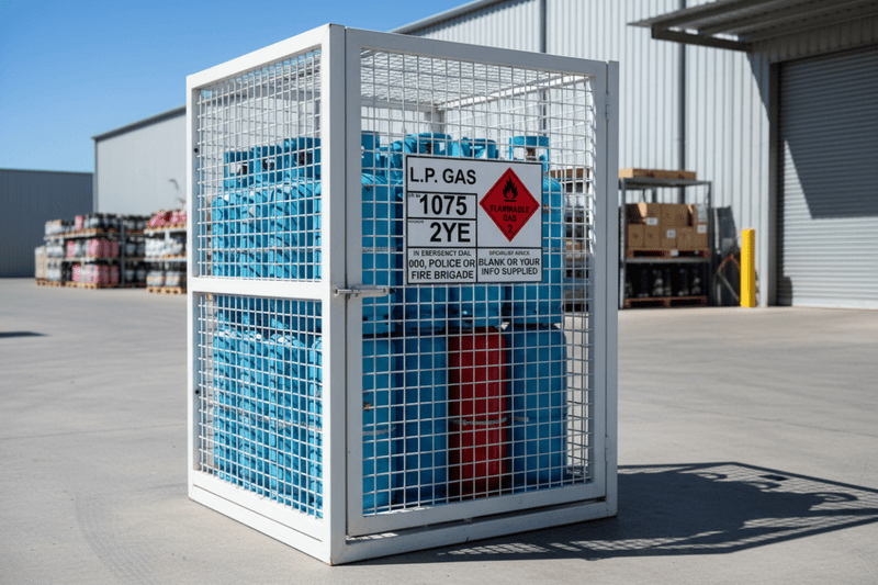 Cylinder storage cage