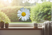Load image into Gallery viewer, Daisy Sticker on Window

