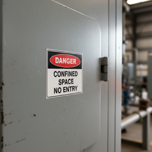 Load image into Gallery viewer, Danger Confined Space - Metal door
