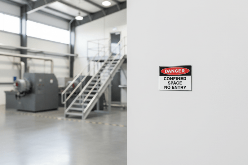 Danger Confined Space - Wall