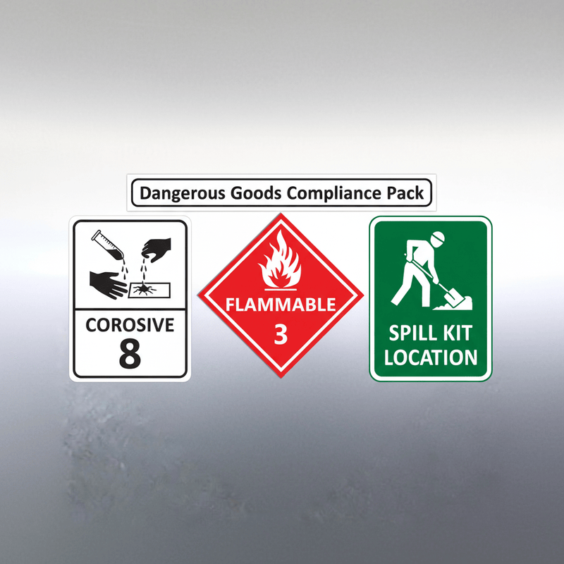 Dangerous goods compliance pack class 3 class 8 spill kit bundle