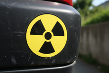 Load image into Gallery viewer, Detail shot - Sticker applied to vehicle or skateboard
