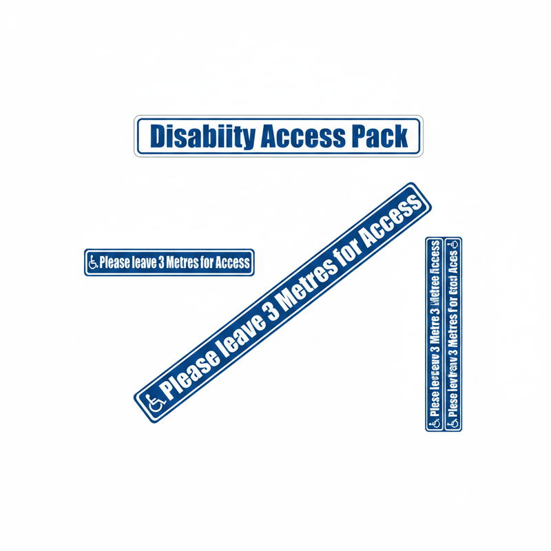 Disability access pack three sticker variants