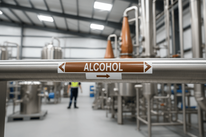 Distillery Equipment with Arrow