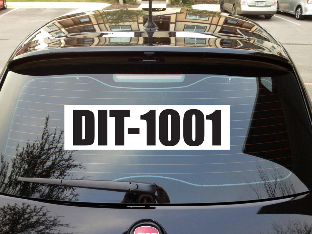 DIT-1001 Custom Text sticker at 380 x 100 mm Vinyl Cut Sticker | Stick-Dat