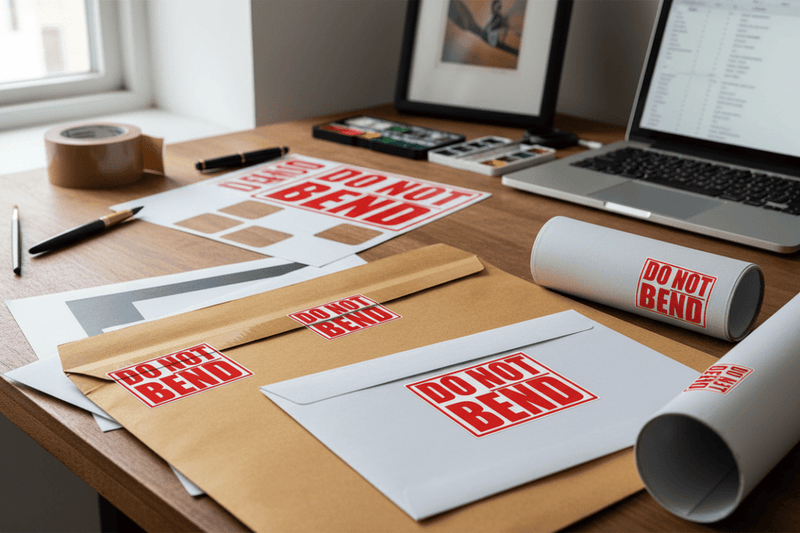 DO NOT BEND on Art Mailers