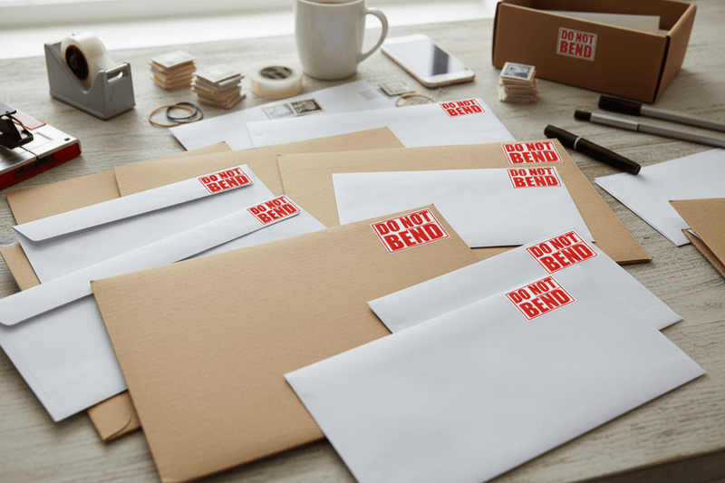 DO NOT BEND on Mailers