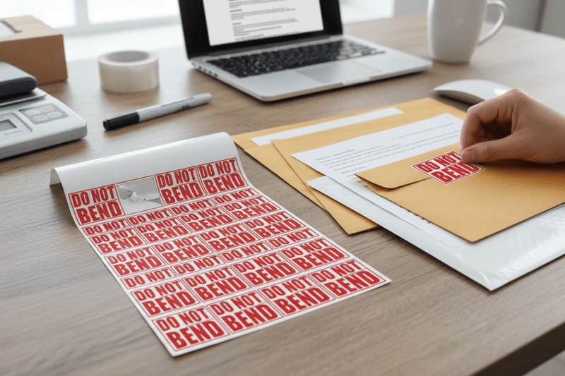DO NOT BEND Sheet on Desk