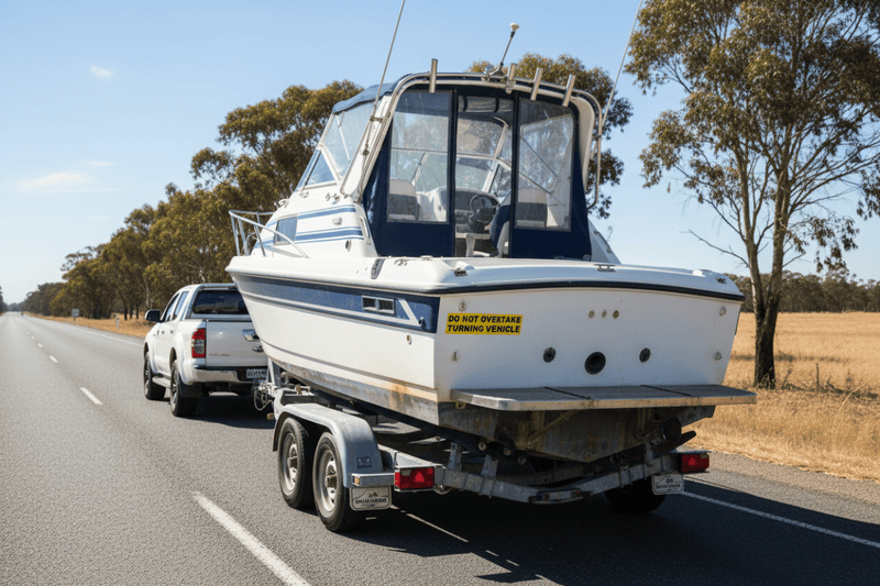 Do Not Overtake on Boat Trailer