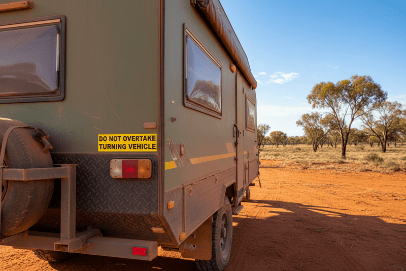 Do Not Overtake on Camper Trailer