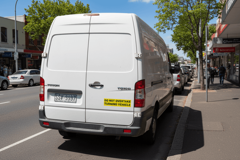 Do Not Overtake on Courier Van