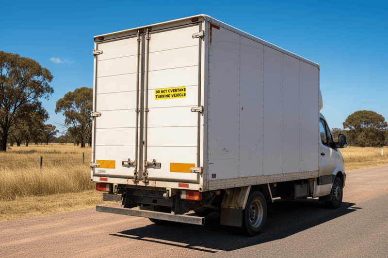 Do Not Overtake on Delivery Truck