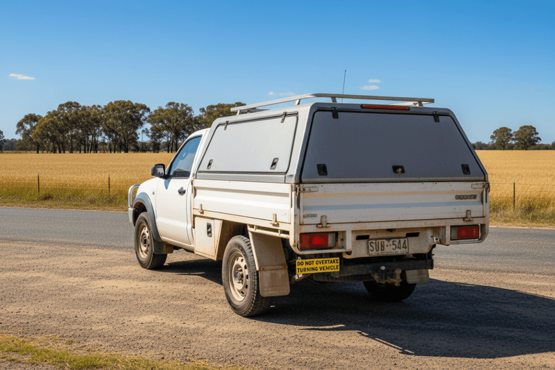 Do Not Overtake on Service Truck